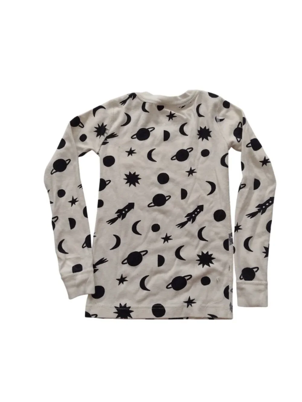 Hanna Andersson Kids Pajamas 6-7 Outer Space Print Organic Cotton Long Johns